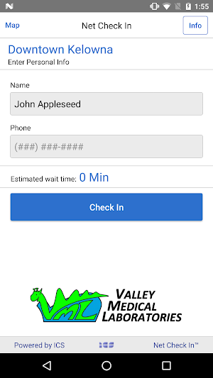 Net Check In - Valley Medical Laboratories Screenshot 1