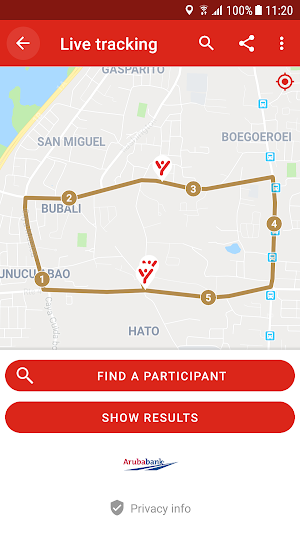 Aruba Bank Walk & Run Screenshot 1