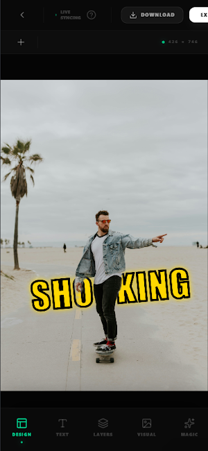 Text Behind Selfie Editor Screenshot 1