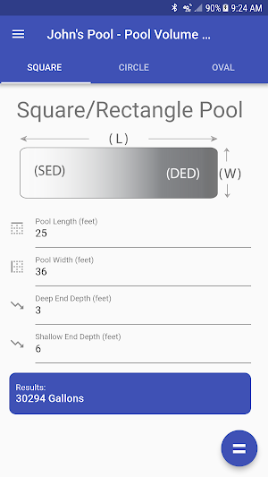 Pool Chemical Calculator Screenshot 2