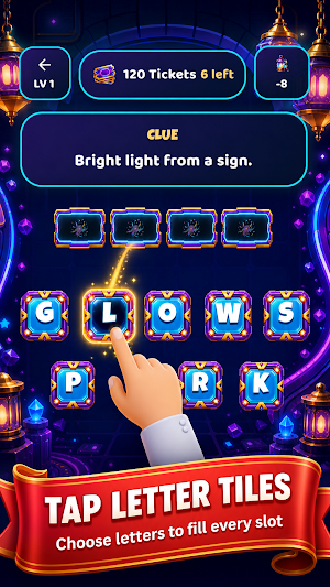 Word Wisp Lantern: Puzzle Screenshot 1