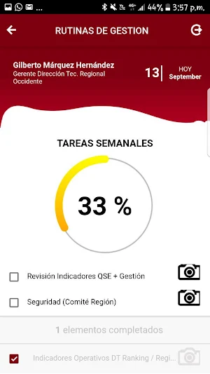 Rutinas de gestión Screenshot 1