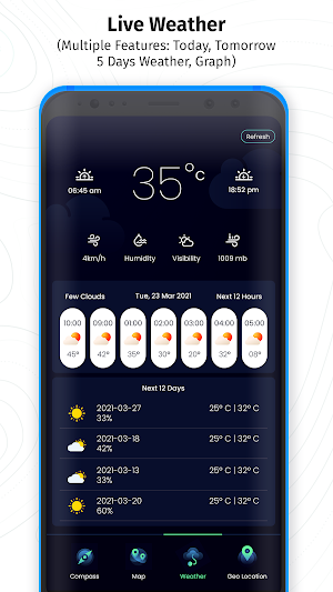 Digital Compass for Android -  Screenshot 2