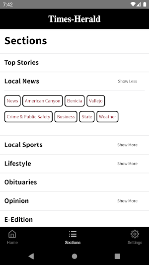 Vallejo Times Herald Screenshot 2