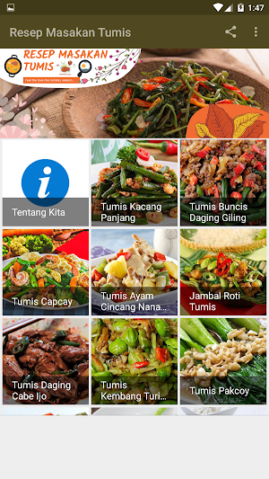 Resep Masakan Tumis Screenshot 1