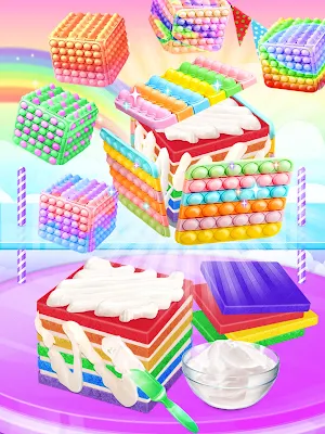 Pop It Rainbow Cake DIY Game Screenshot 2
