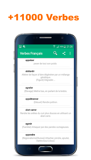 Verbes Français (conjugaison sans internet) Screenshot 1