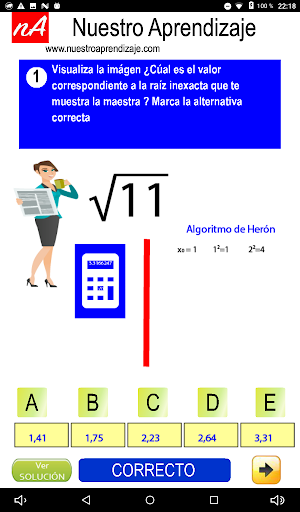 Calcular  valor de raíz cuadrada inexacta (Herón) Screenshot 2