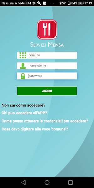 Servizi mensa Screenshot 0