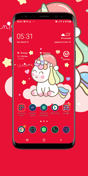 Cute Red Wallpaper Screenshot 2