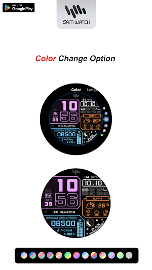 SamWatch Digital Neon 3 Screenshot 3