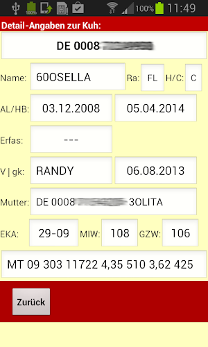 RBW Kuhbewertung Screenshot 3