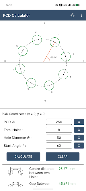 PCD Calculator Screenshot 1