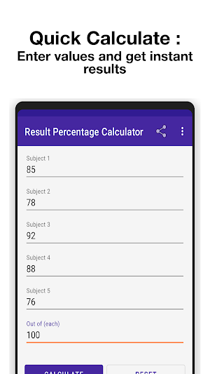 Result Percentage Screenshot 1