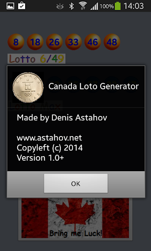 Numbers for Lotto649 LottoMax Screenshot 1