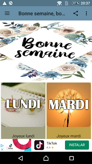 Bonne semaine, Joyeux jours de la semaine Screenshot 0