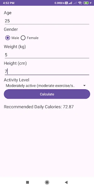 Calorie Calculator:Daily Guide Screenshot 3