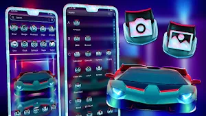 Neon Sports Car Theme Screenshot 2