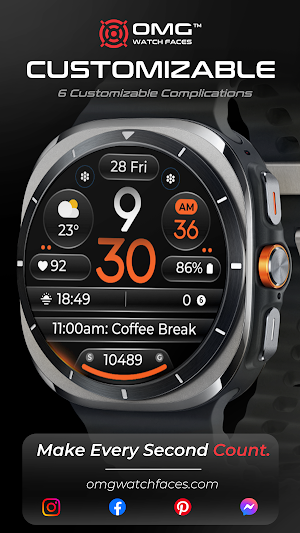 OMG 345 Digital Watch Face Screenshot 1