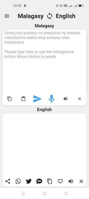 Malagasy To English Translator Screenshot 0