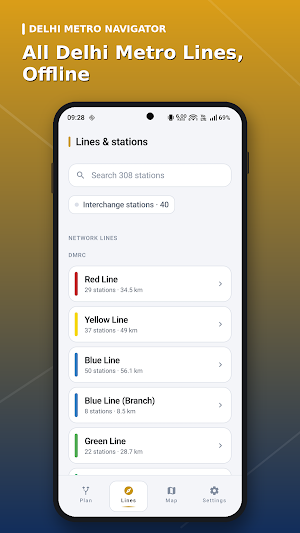 Delhi Metro Navigator Screenshot 3