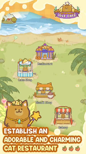Kitten Paws: Idle Cafe Screenshot 2