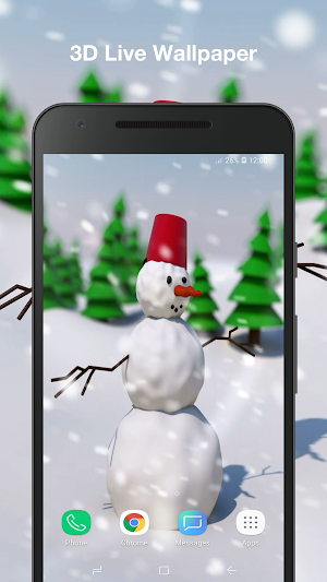 3D Snowman Live Wallpaper Screenshot 2