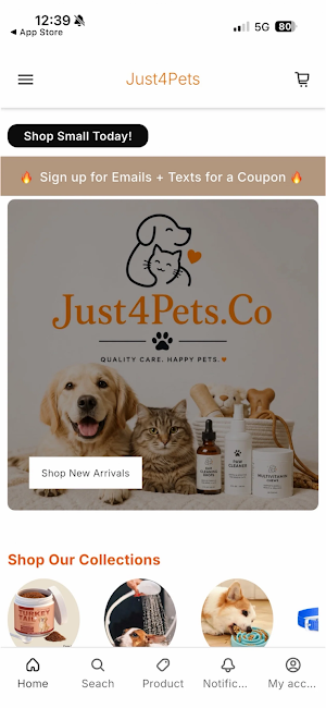 Just4Pets.Co Screenshot 0