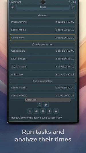 Ergomant: Time tracker Screenshot 2