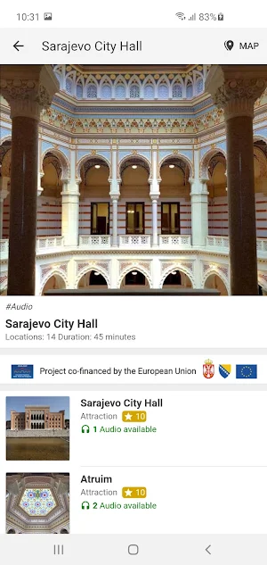 Sarajevo City Hall & Cable Car Screenshot 3