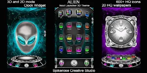 Alien 3D Next Launcher theme Screenshot 0