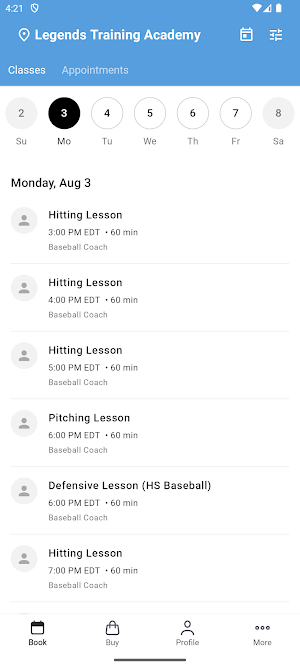 Legends Training Academy Screenshot 1