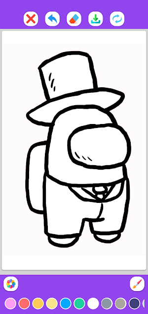 Among us Coloring Pages Screenshot 2
