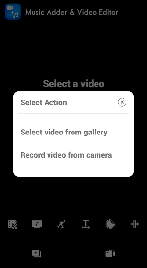 Music Adder + Video Editor : Add Music to Video Screenshot 1