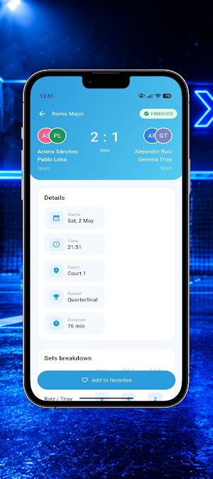 1x Padel Tracker Screenshot 3