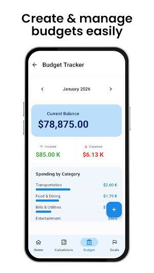 FinTrackr – Budget & Goals Screenshot 1
