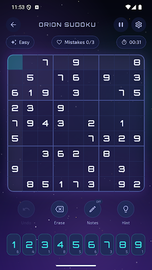 Orion Sudoku Screenshot 2