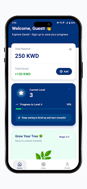 SaveX – Building Saving Habits Screenshot 0