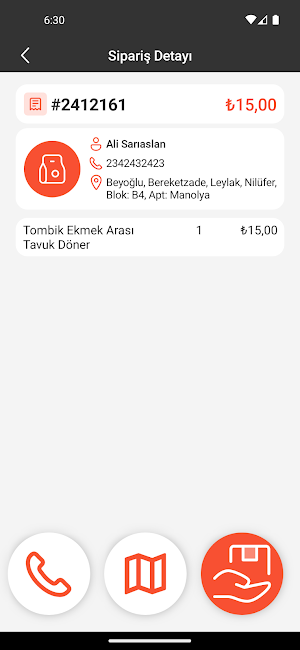 YemekPOS Kuryem Screenshot 2