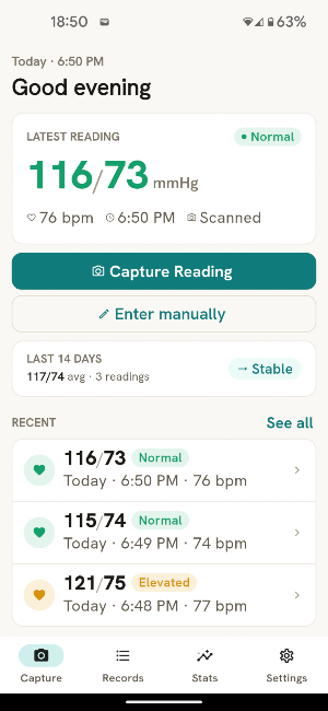Blood Pressure Log: SnapSana Screenshot 3