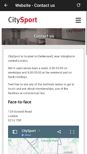 CitySport. Screenshot 3