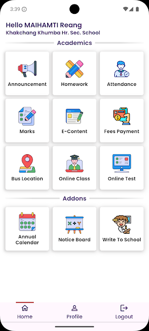 Khakchang Khumba Hr.Sec.School Screenshot 1