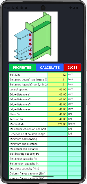 STEEL CONNECTION DESIGN Screenshot 2