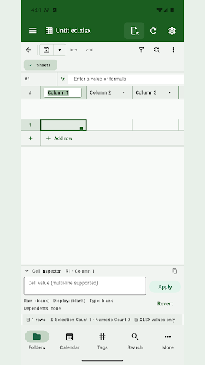 QuickSheet - Grid Editor Screenshot 2