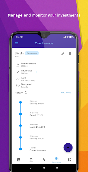 One Finance: Money Manager Screenshot 2