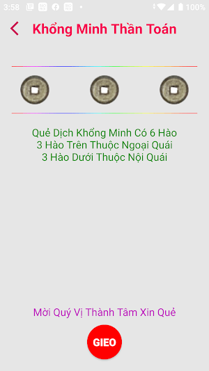 Quẻ Khổng Minh Screenshot 1