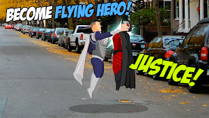 Flying Superhero vs Incredible Hero Street Fight Screenshot 1