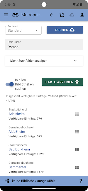 Metropol-Mediensuche Screenshot 3