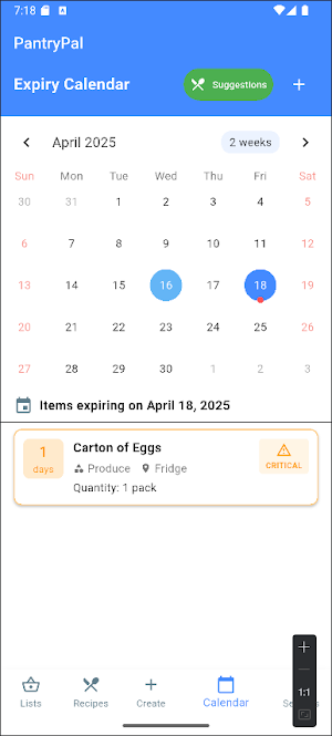 PantryPlanner Screenshot 0