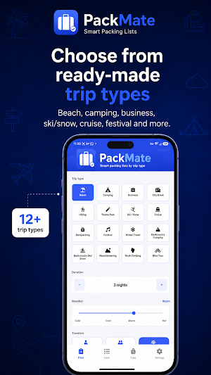 PackMate: Shared Packing list Screenshot 1